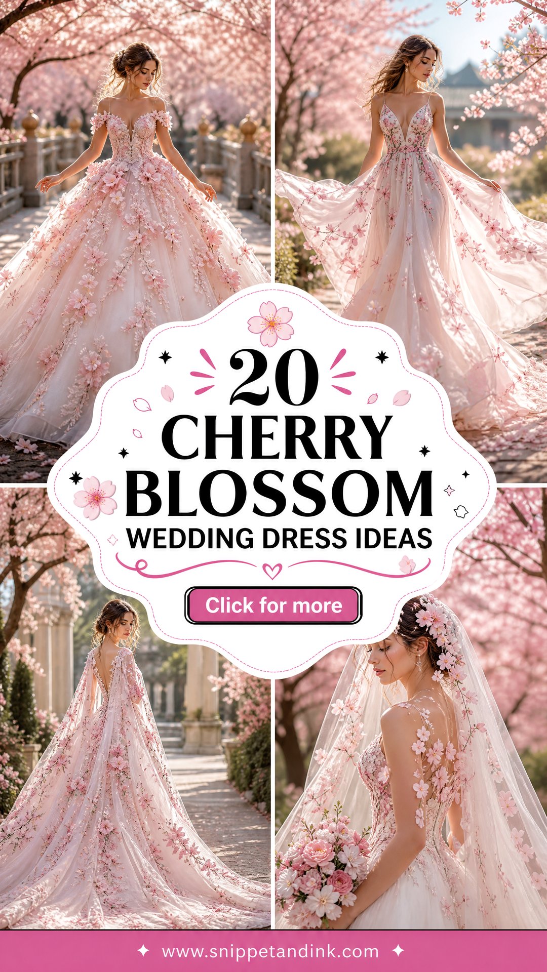 20 Cherry Blossom Wedding Dress Ideas Dreamy Spring Bridal Style - 20 Cherry Blossom Wedding Dress Ideas: Dreamy Spring Bridal Style