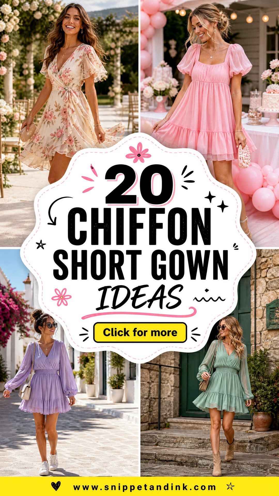 20 Chiffon Short Gown Ideas Breezy Party and Wedding Styles - 20 Chiffon Short Gown Ideas: Breezy Party and Wedding Styles
