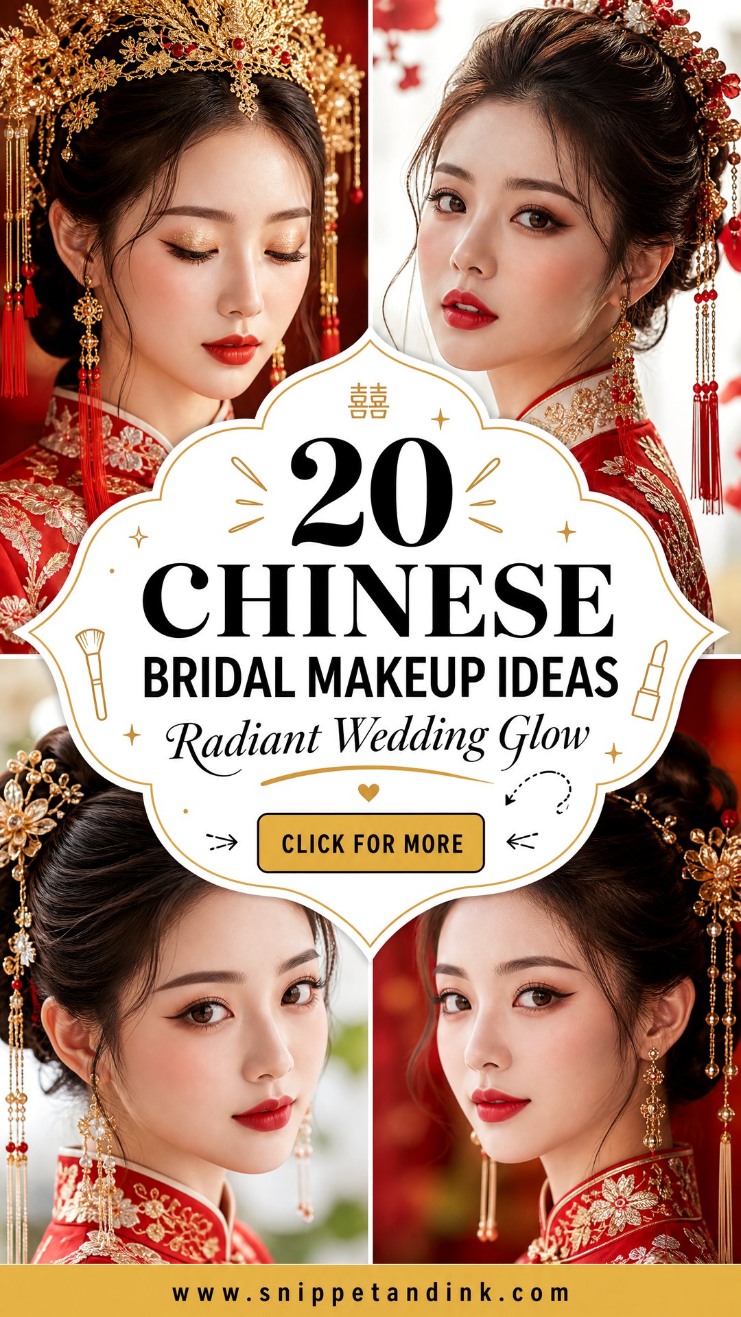20 Chinese Bridal Makeup Ideas for a Radiant Wedding Look - 20 Chinese Bridal Makeup Ideas for a Radiant Wedding Look