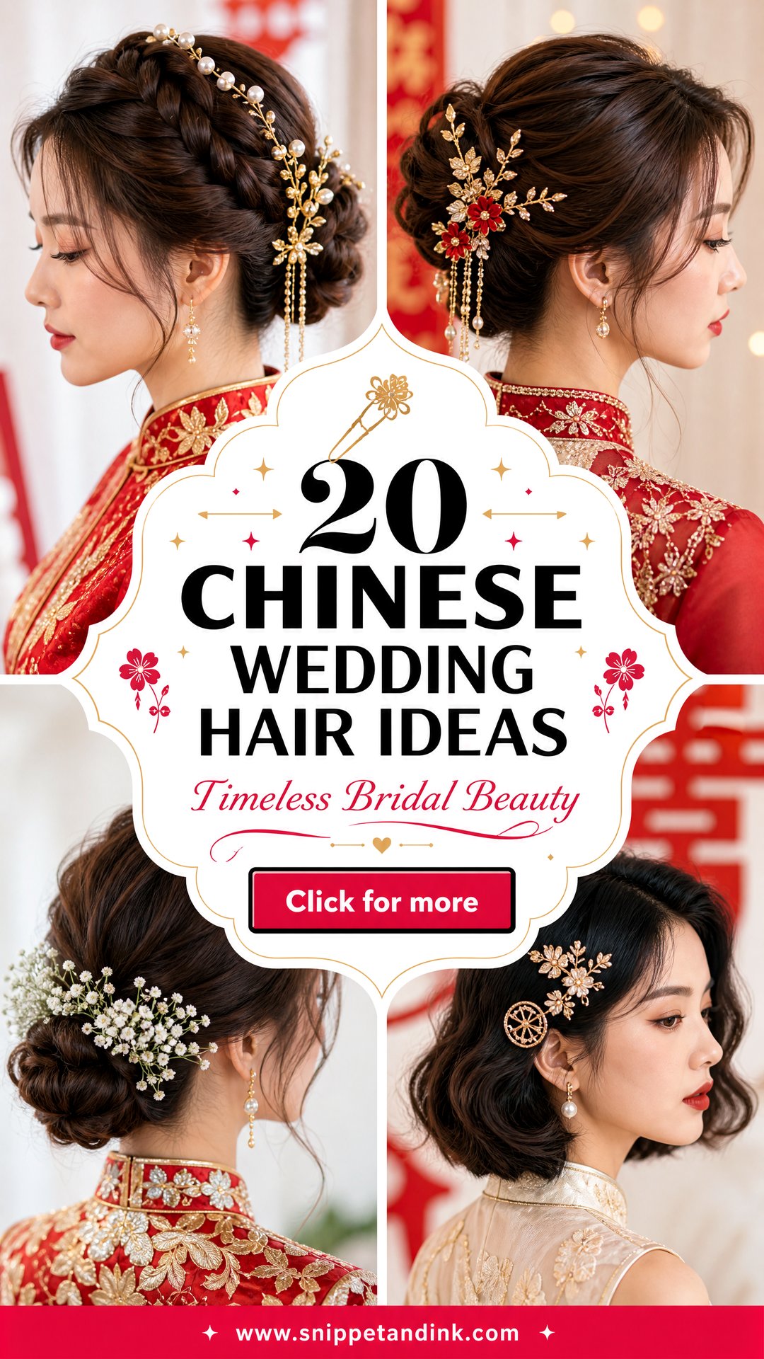 20 Chinese Wedding Hair Ideas for Timeless Bridal Beauty - 20 Chinese Wedding Hair Ideas for Timeless Bridal Beauty