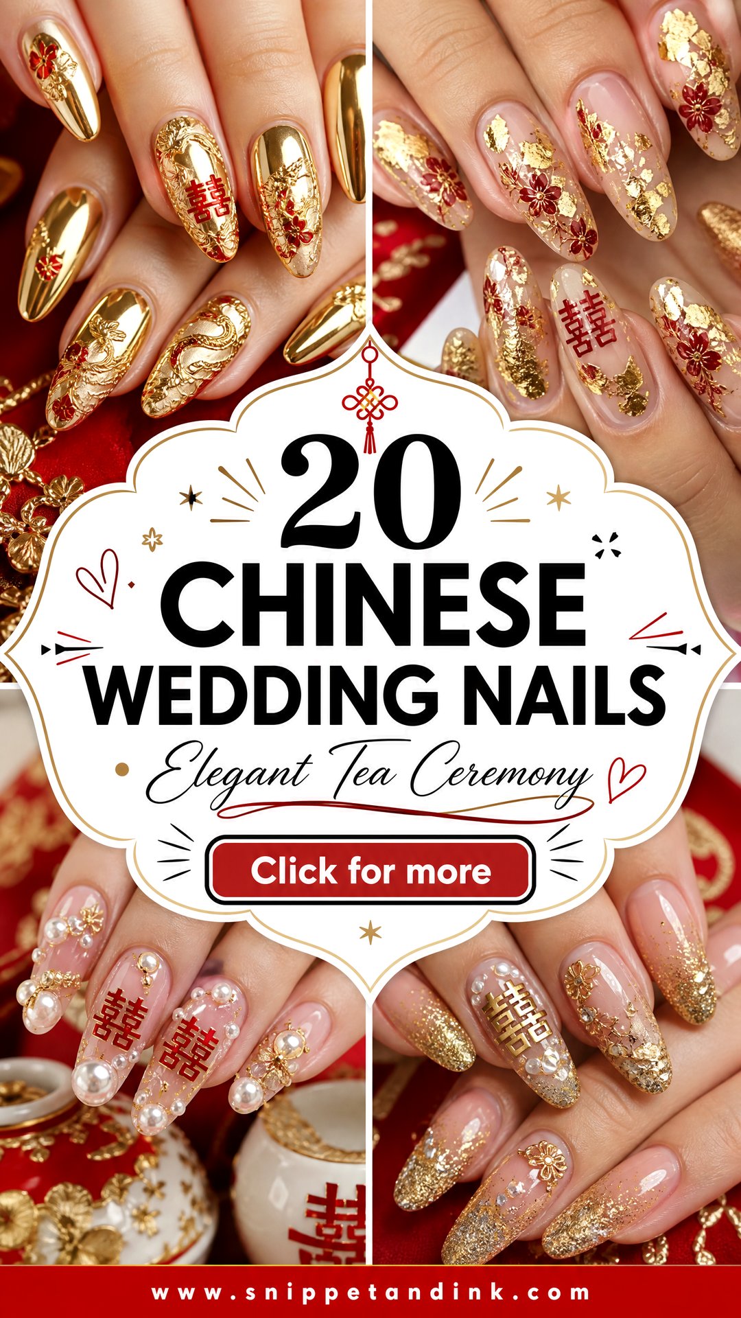 20 Chinese Wedding Nails for Elegant Tea Ceremony Brides - 20 Chinese Wedding Nails for Elegant Tea Ceremony Brides