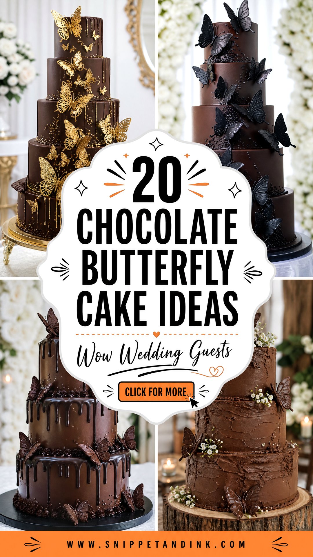 20 Chocolate Butterfly Cake Ideas for Wedding That Wow Guests - 20 Chocolate Butterfly Cake Ideas for Wedding That Wow Guests