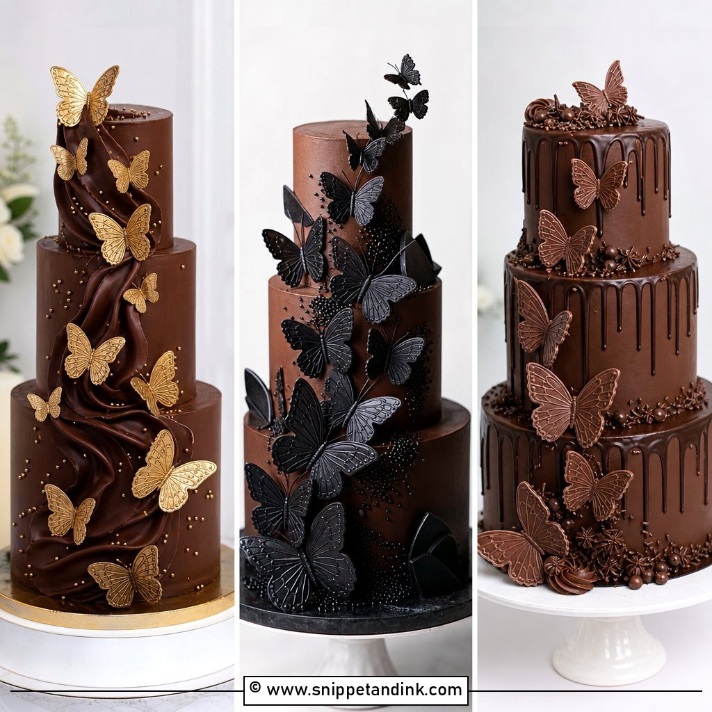 20 Chocolate Butterfly Cake Ideas for Wedding That Wow Guests