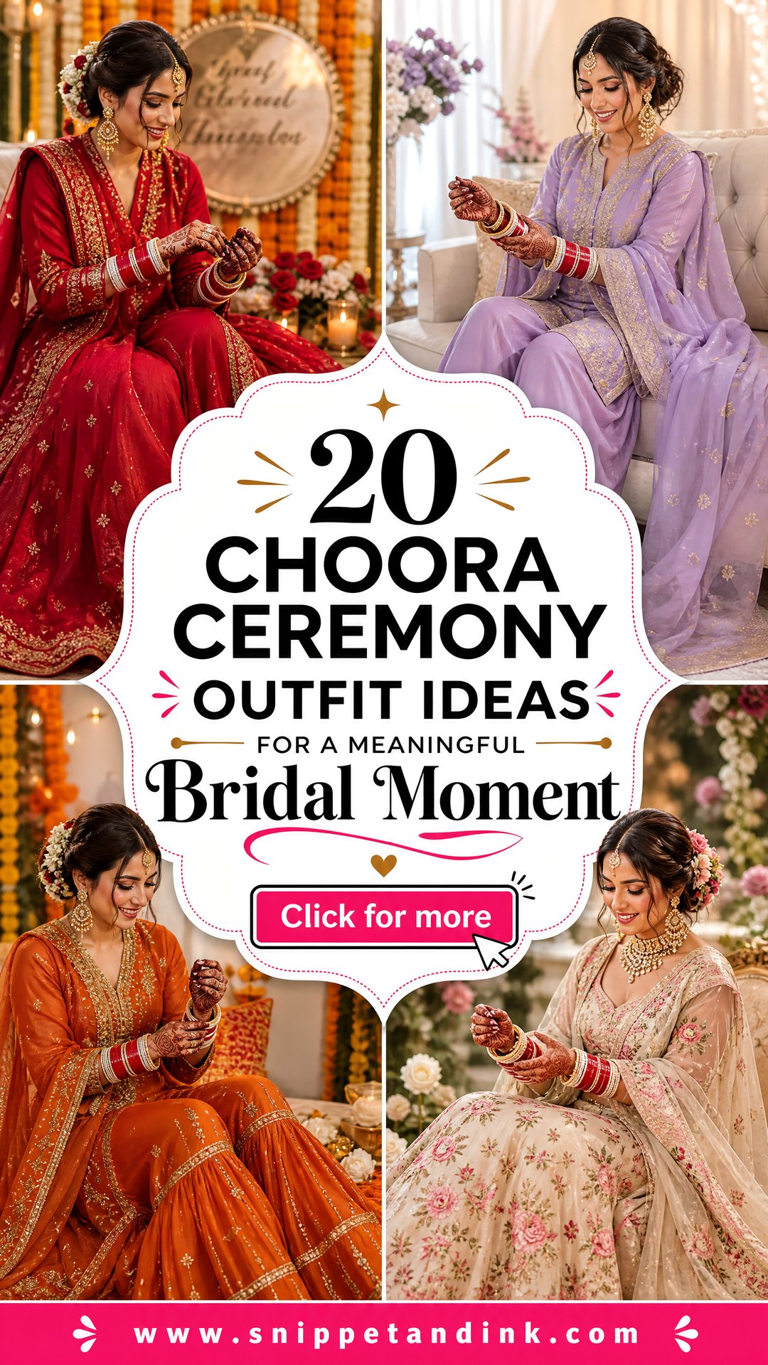 20 Choora Ceremony Outfit Ideas for a Meaningful Bridal Moment - 20 Choora Ceremony Outfit Ideas for a Meaningful Bridal Moment