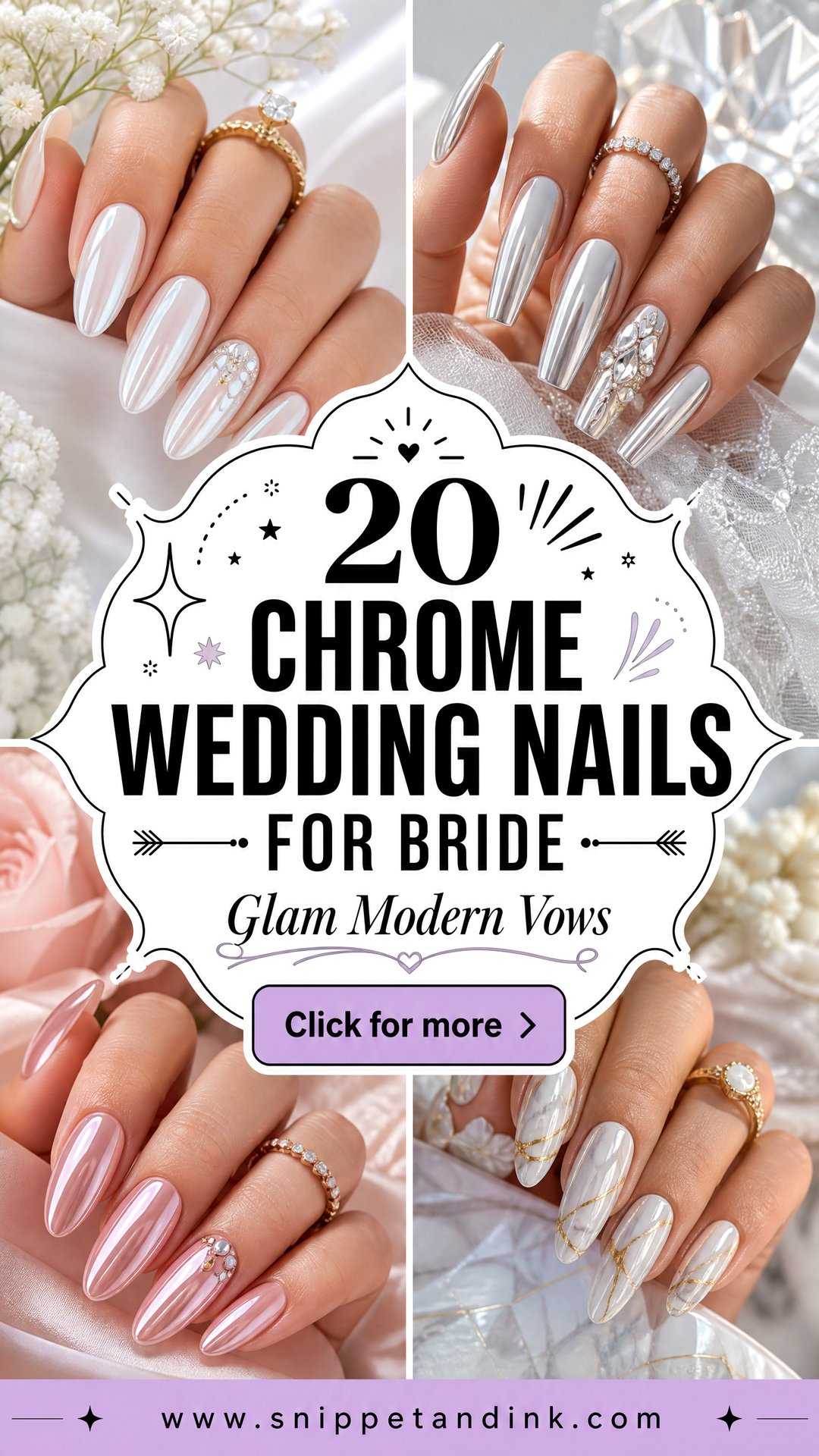 20 Chrome Wedding Nails for Bride for Glam Modern Vows 2026 - 20 Chrome Wedding Nails for Bride for Glam Modern Vows 2026