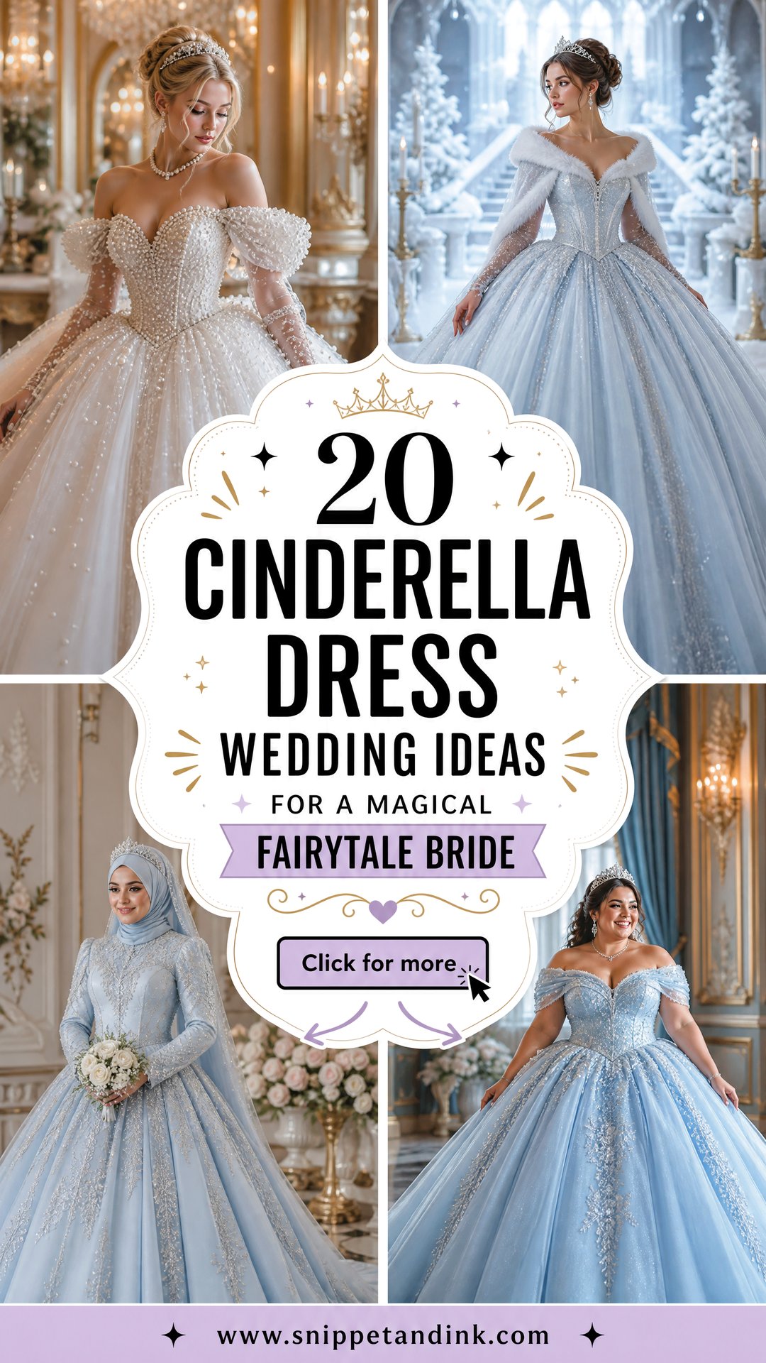 20 Cinderella Dress Wedding Ideas for a Magical Fairytale Bride - 20 Cinderella Dress Wedding Ideas for a Magical Fairytale Bride