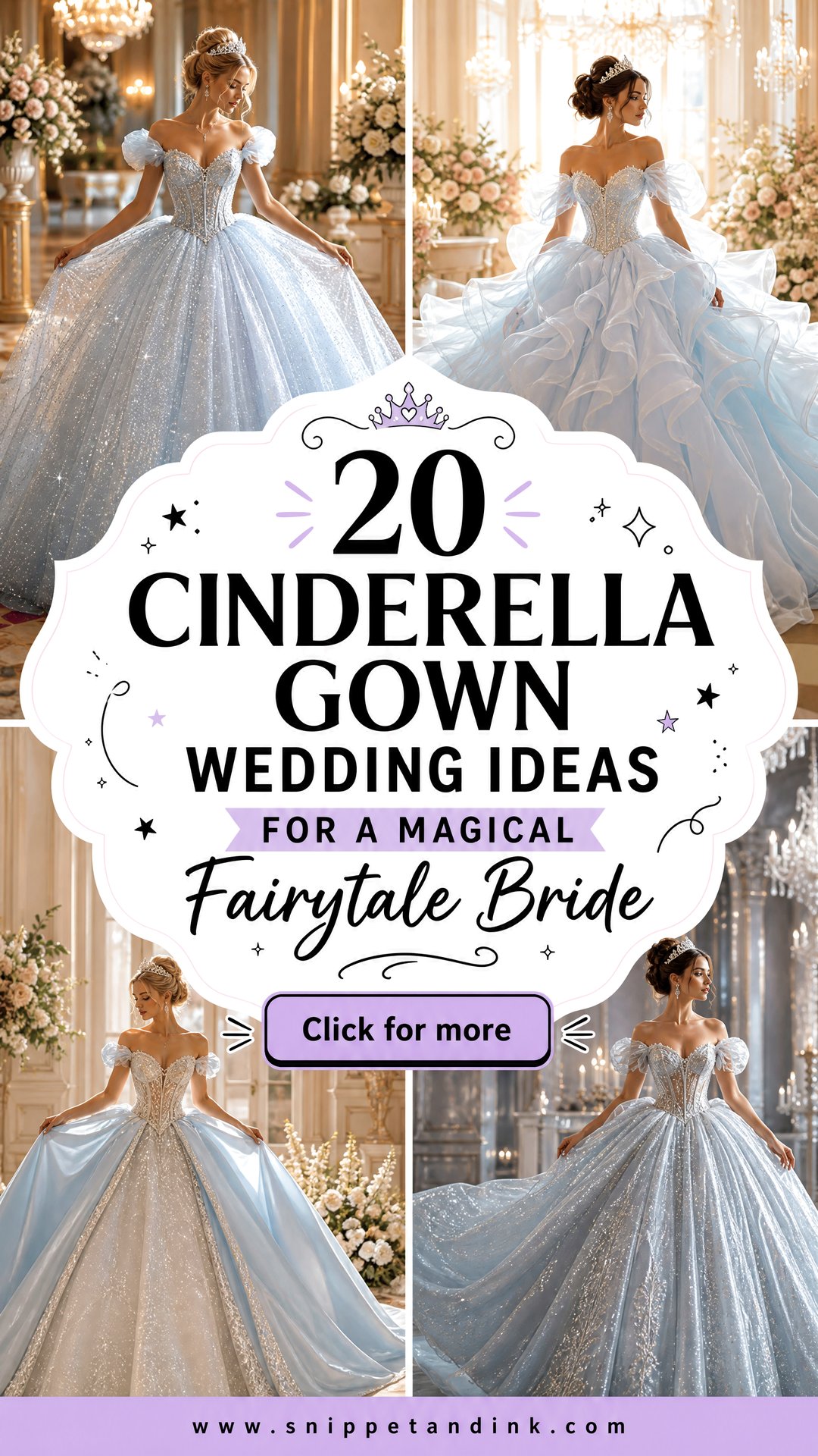 20 Cinderella Gown Wedding Ideas for a Magical Fairytale Bride - 20 Cinderella Gown Wedding Ideas for a Magical Fairytale Bride