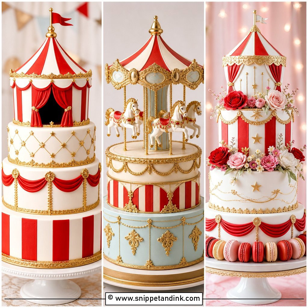 20 Circus Wedding Cake Ideas for Whimsical Bold Couples