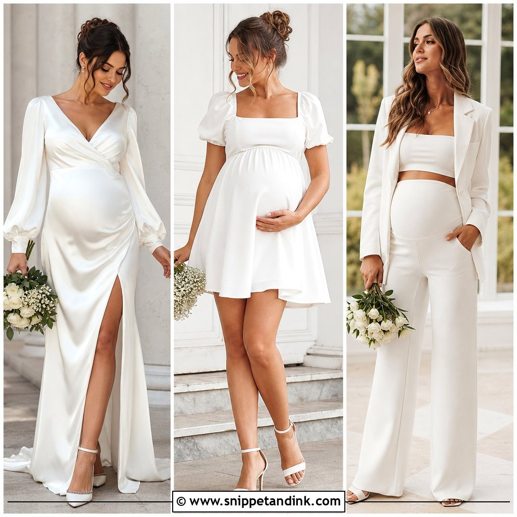 20 Civil Wedding Dress for Pregnant Bride Ideas for Chic Comfort
