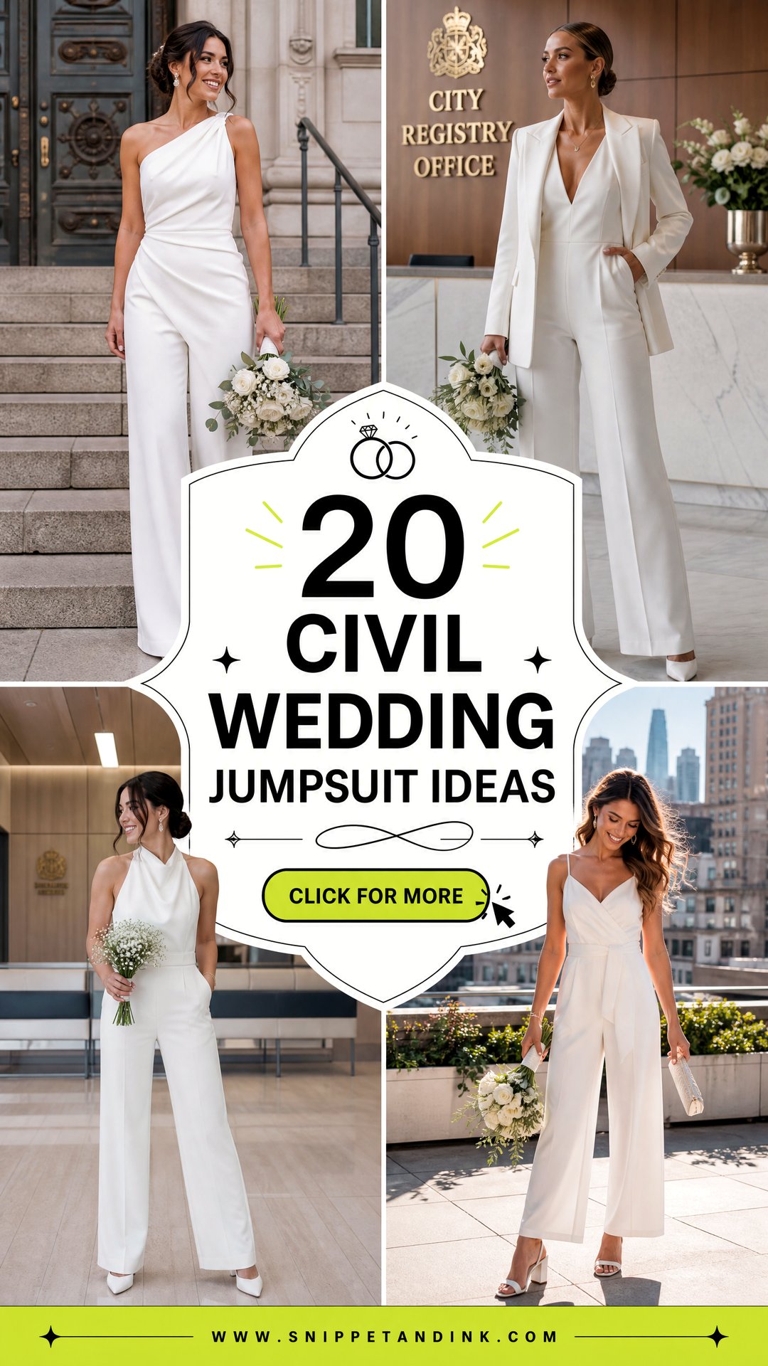 20 Civil Wedding Jumpsuit Ideas for a Sleek Modern Bridal Look - 20 Civil Wedding Jumpsuit Ideas for a Sleek, Modern Bridal Look