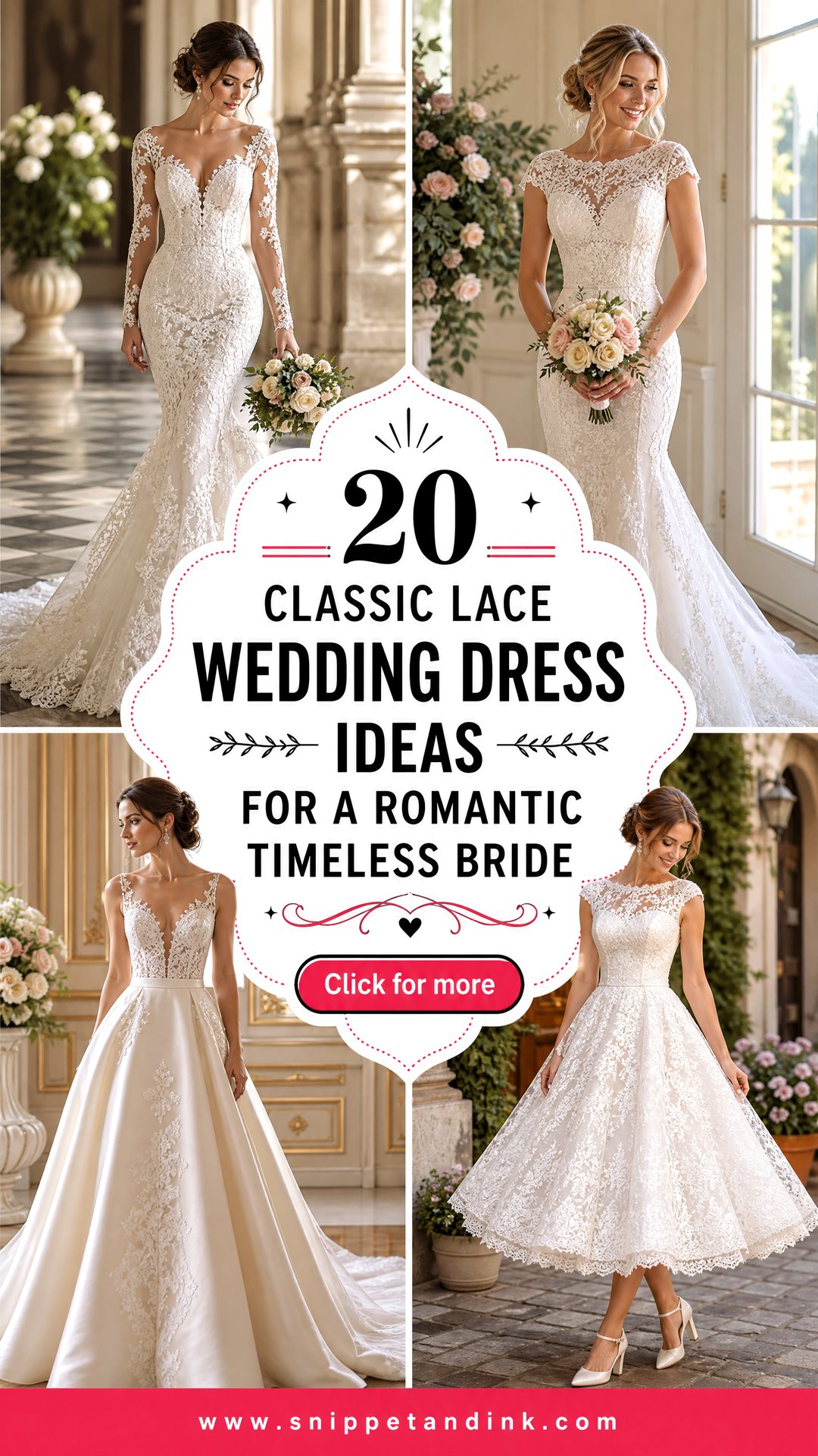 20 Classic Lace Wedding Dress Ideas for a Romantic Timeless Bride - 20 Classic Lace Wedding Dress Ideas for a Romantic Timeless Bride