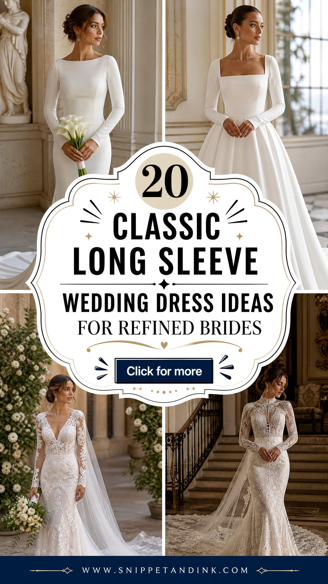 20 Classic Long Sleeve Wedding Dress Ideas for Refined Brides - 20 Classic Long Sleeve Wedding Dress Ideas for Refined Brides