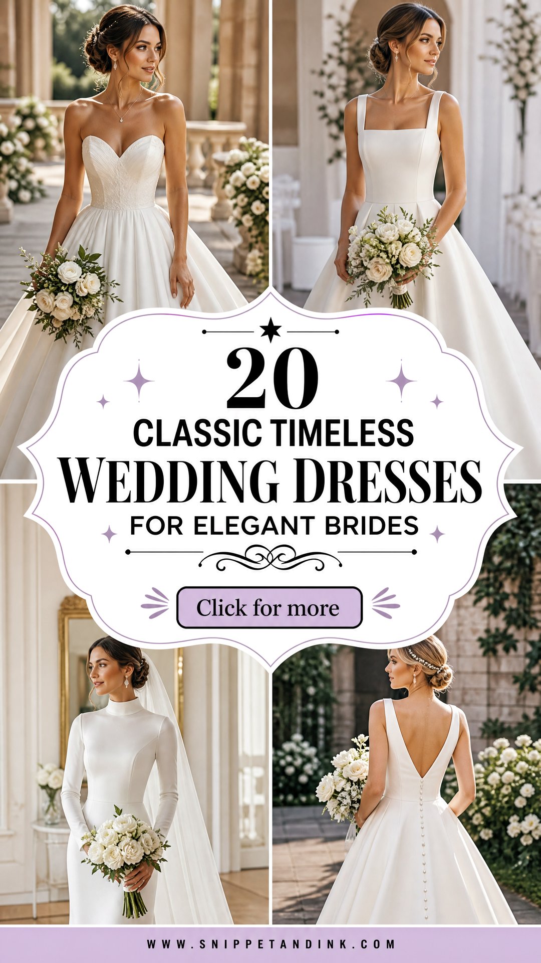 20 Classic Timeless Wedding Dresses for Elegant Brides - 20 Classic Timeless Wedding Dresses for Elegant Brides