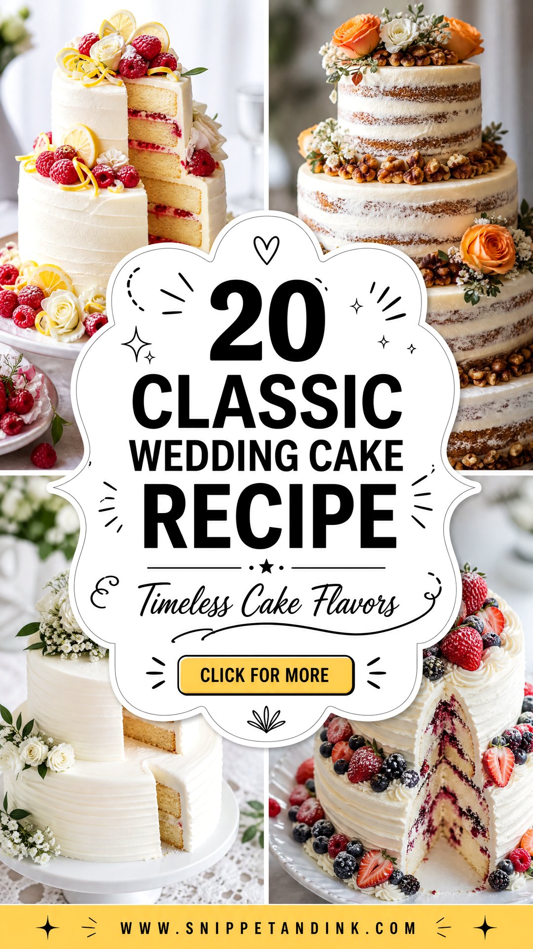 20 Classic Wedding Cake Recipe for a Timeless Reception - 20 Classic Wedding Cake Recipe for a Timeless Reception