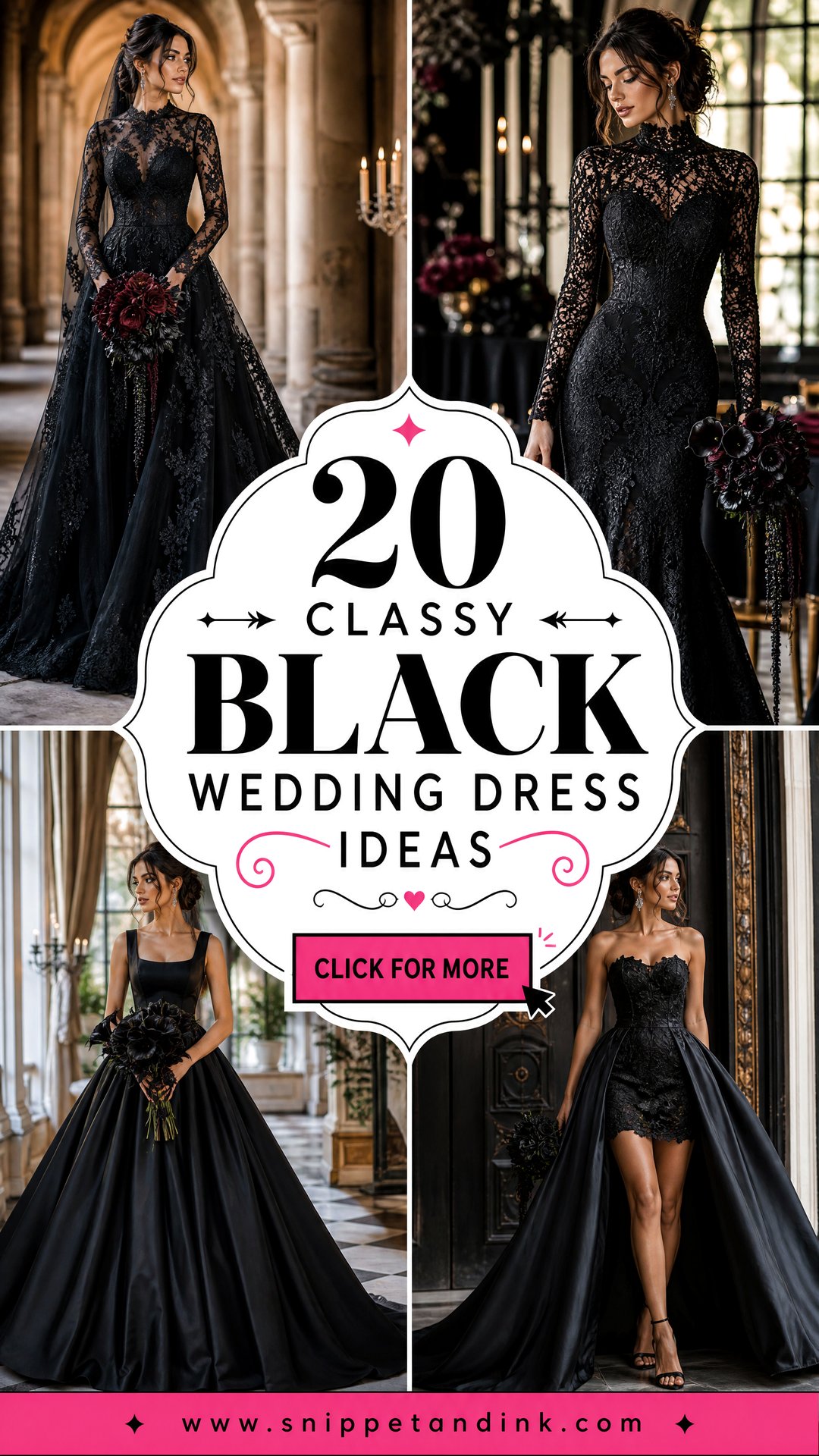 20 Classy Black Wedding Dress Ideas for Bold Modern Brides - 20 Classy Black Wedding Dress Ideas for Bold Modern Brides