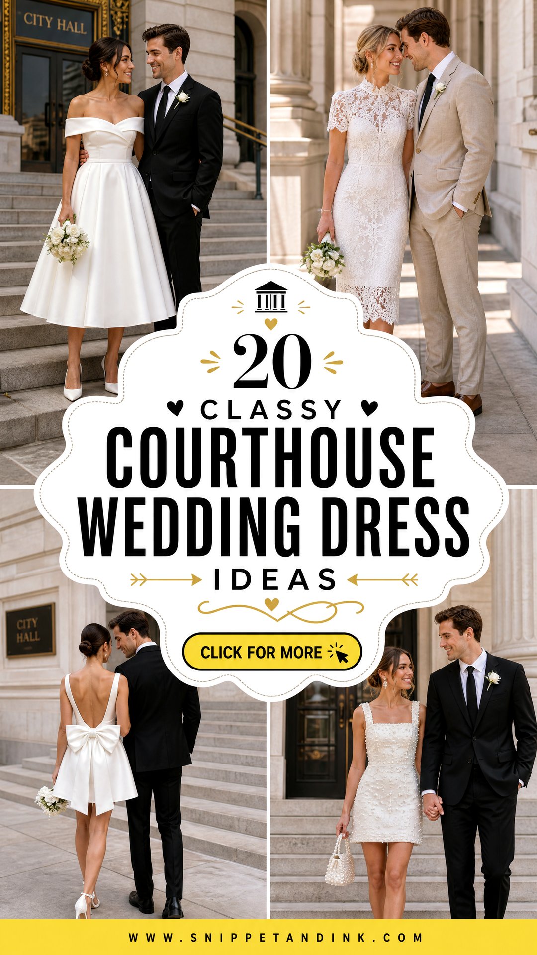 20 Classy Courthouse Wedding Dress Ideas for Modern Brides - 20 Classy Courthouse Wedding Dress Ideas for Modern Brides