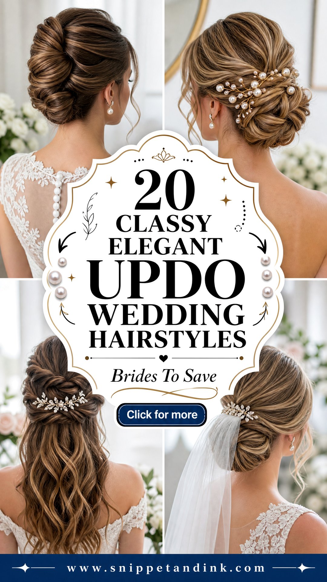20 Classy Elegant Updo Wedding Hairstyles for Brides to Save - 20 Classy Elegant Updo Wedding Hairstyles for Brides to Save