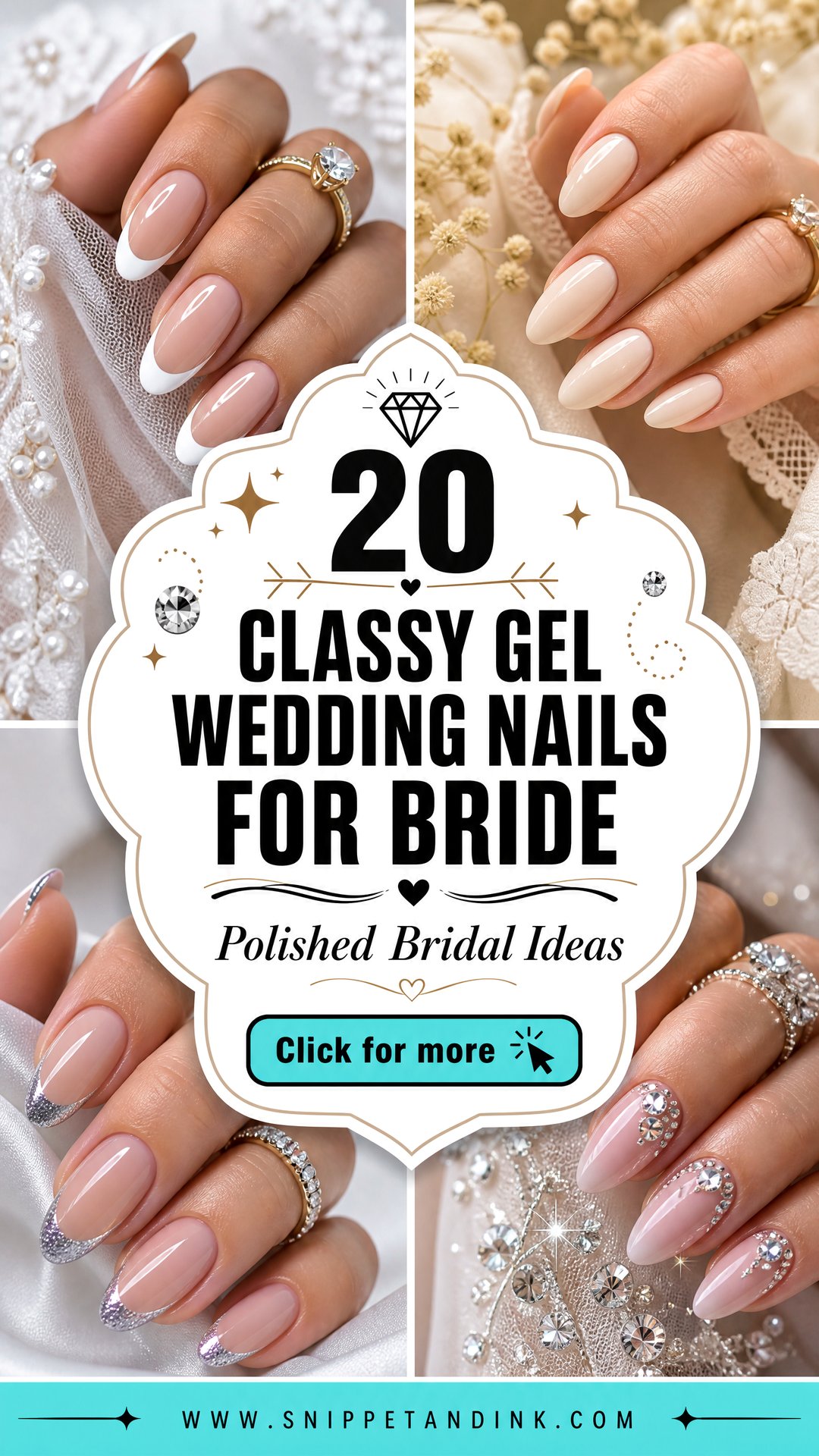 20 Classy Gel Wedding Nails for Bride Polished Ideas - 20 Classy Gel Wedding Nails for Bride: Polished Ideas