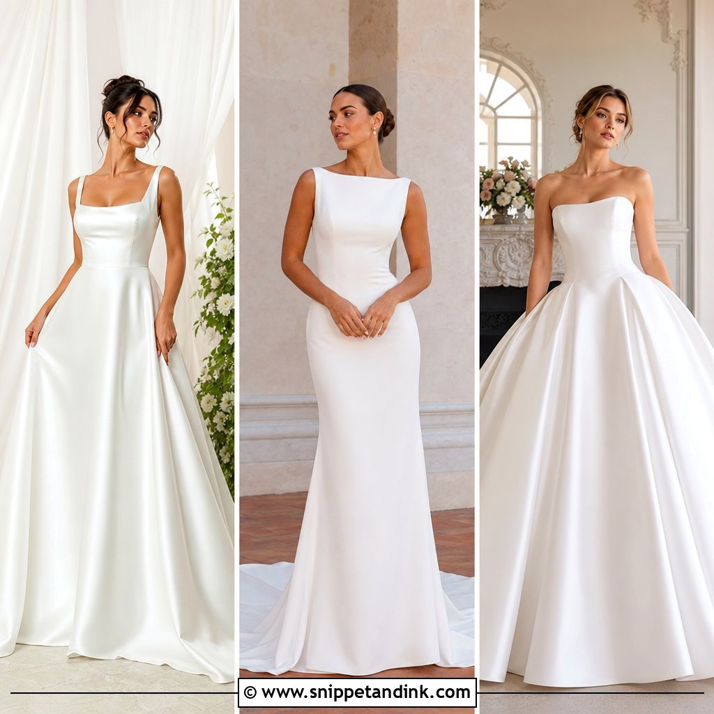 20 Classy Minimalist Wedding Gown Ideas for Modern Brides