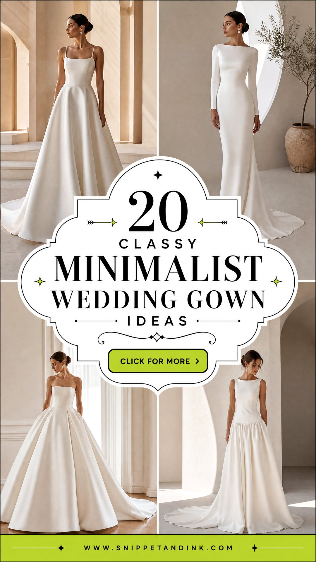 20 Classy Minimalist Wedding Gown Ideas for Modern Brides - 20 Classy Minimalist Wedding Gown Ideas for Modern Brides