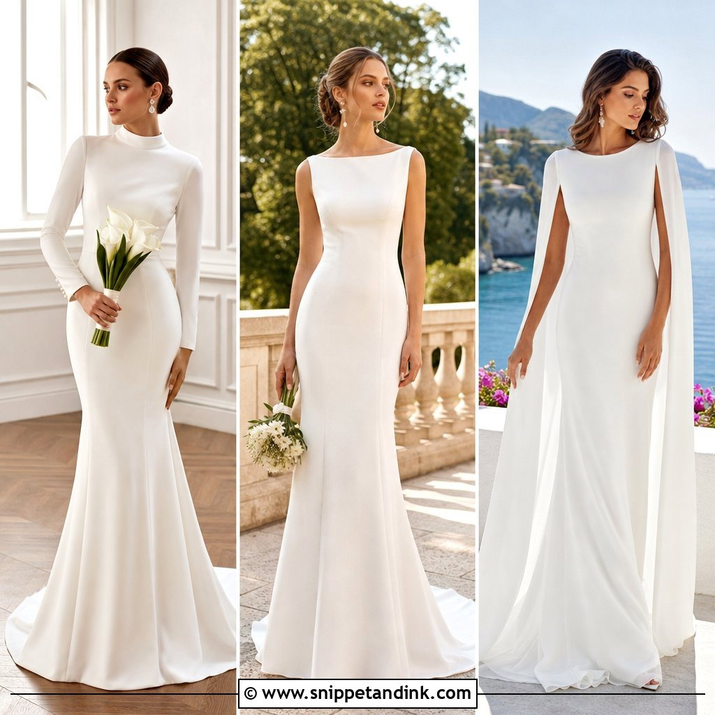 20 Classy Modern Simple Wedding Dress Ideas for Chic Brides