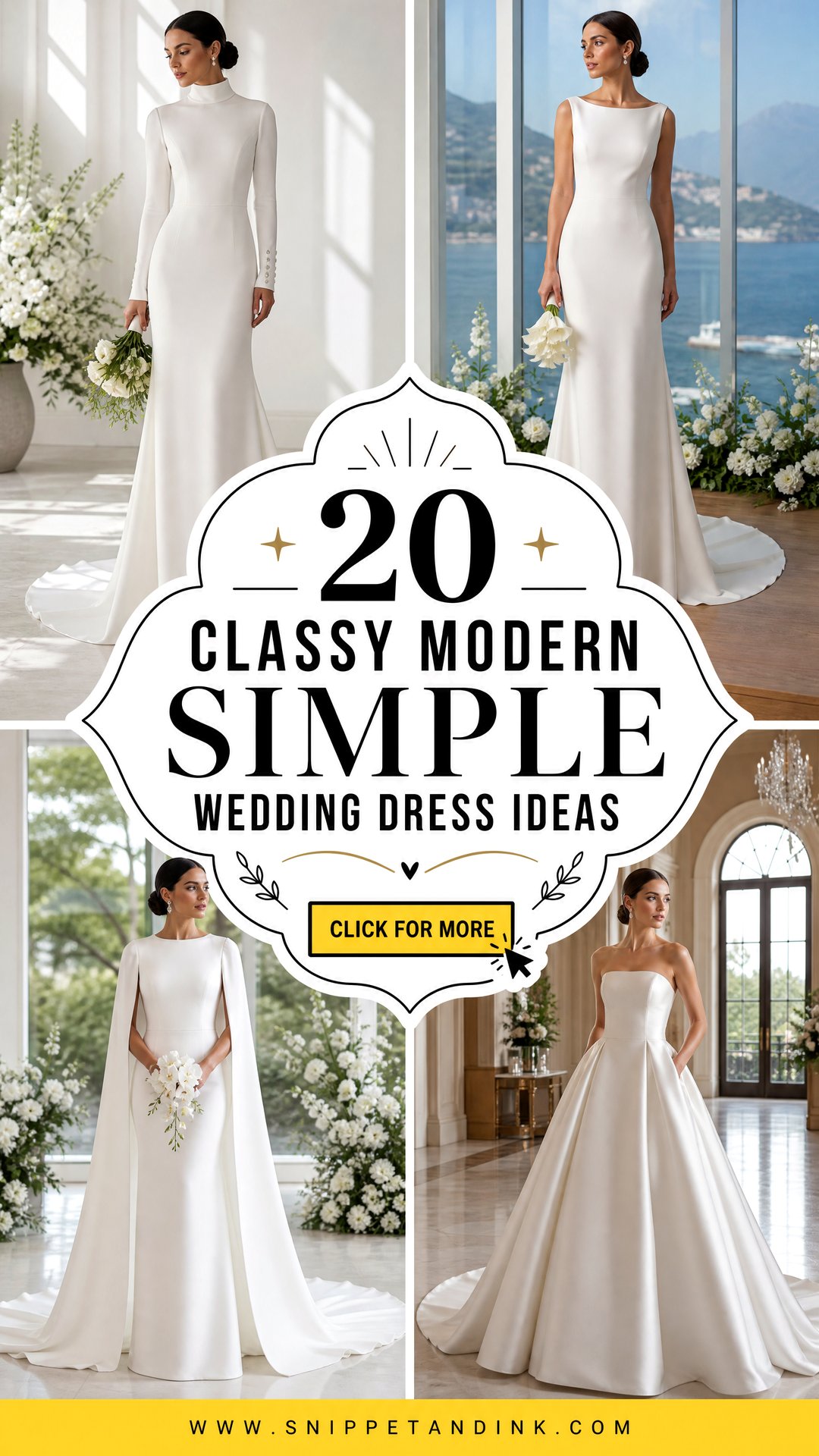 20 Classy Modern Simple Wedding Dress Ideas for Chic Brides - 20 Classy Modern Simple Wedding Dress Ideas for Chic Brides