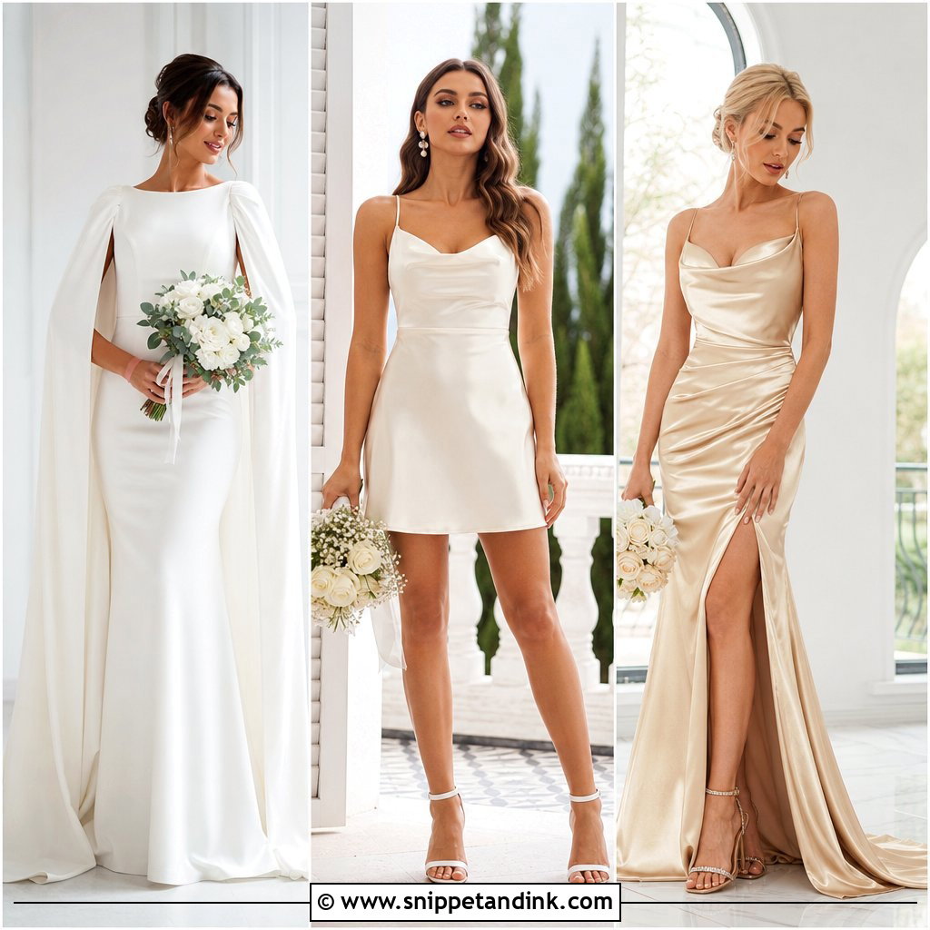 20 Classy Satin Wedding Dress Ideas for a Luxe Bridal Look