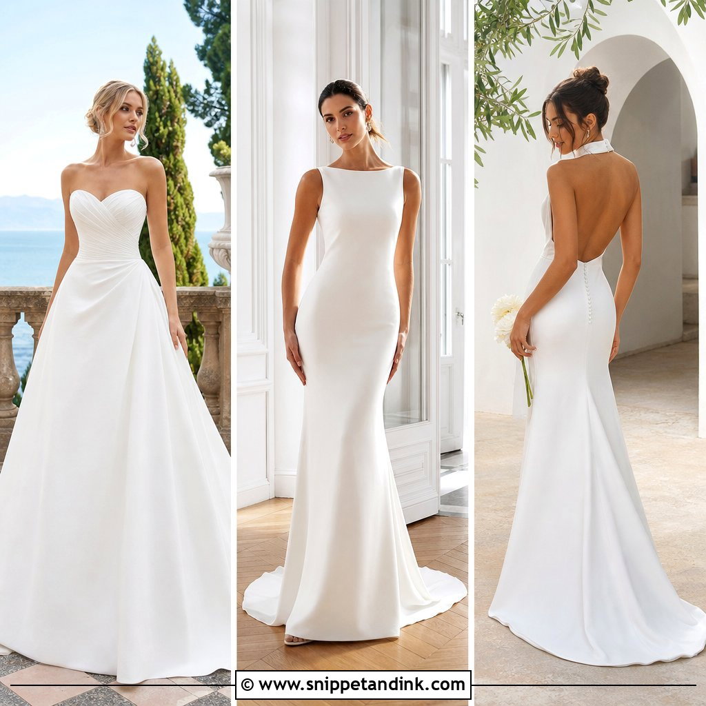 20 Classy Simple Bride Dress Ideas for Chic Modern Brides