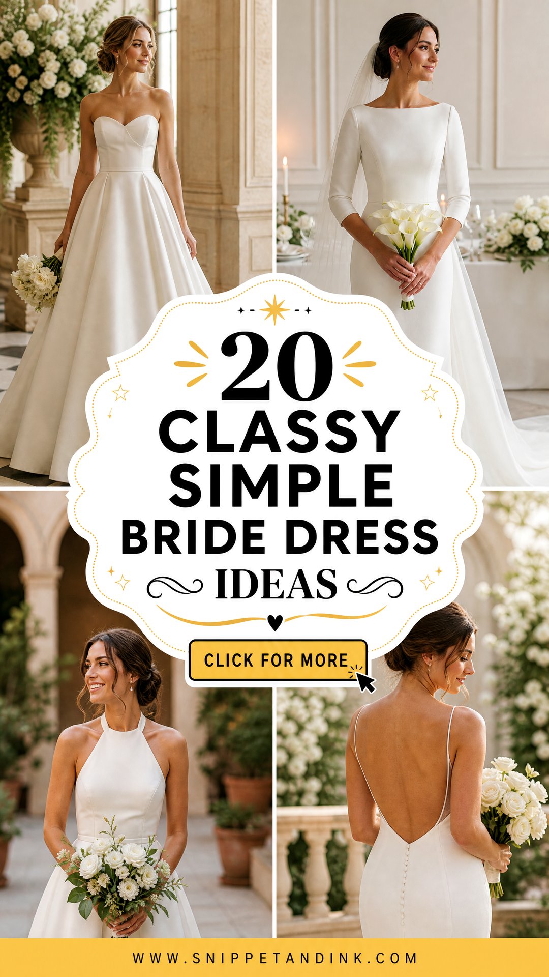 20 Classy Simple Bride Dress Ideas for Chic Modern Brides - 20 Classy Simple Bride Dress Ideas for Chic Modern Brides