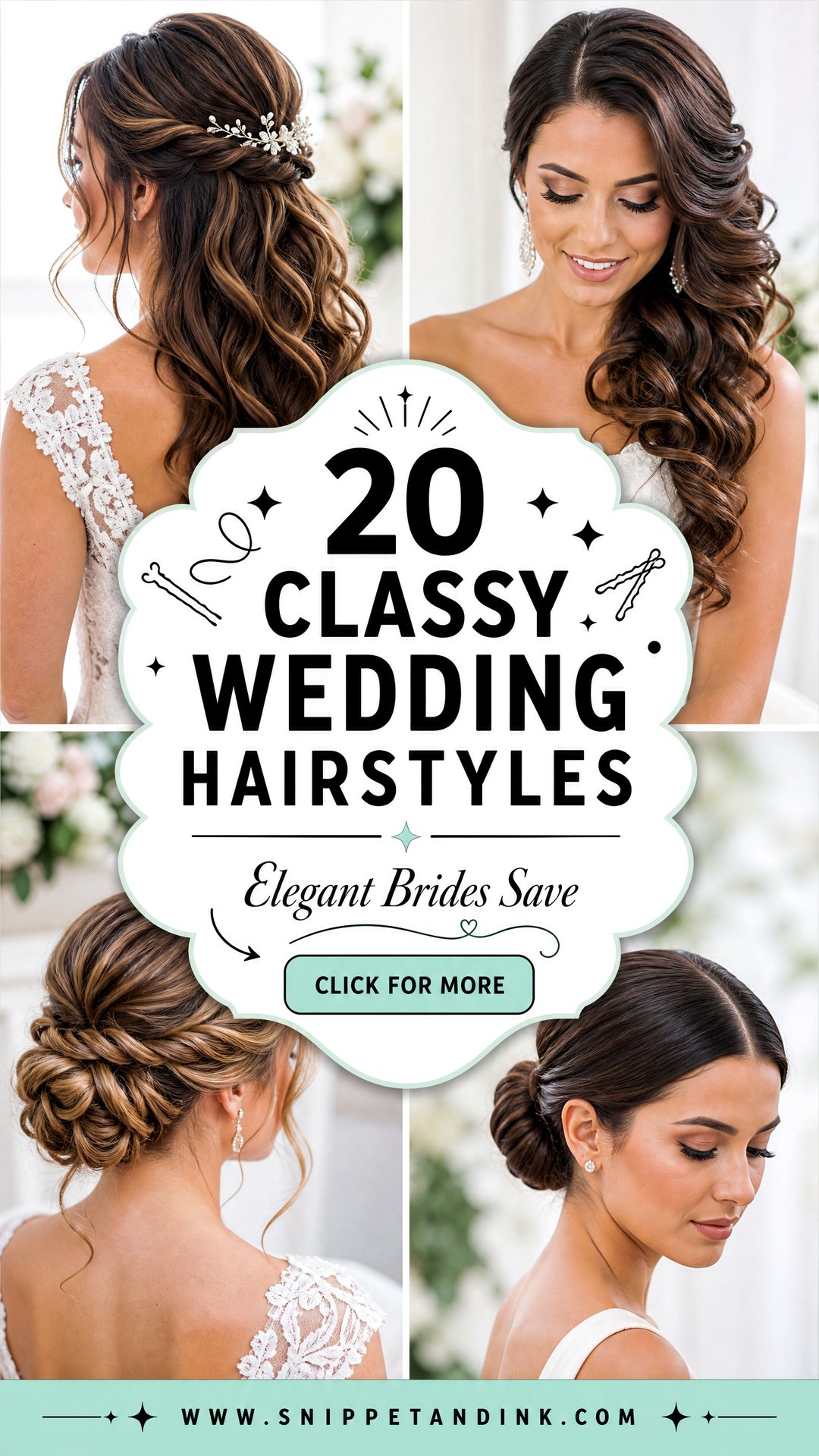 20 Classy Wedding Hairstyles for Elegant Brides to Save - 20 Classy Wedding Hairstyles for Elegant Brides to Save