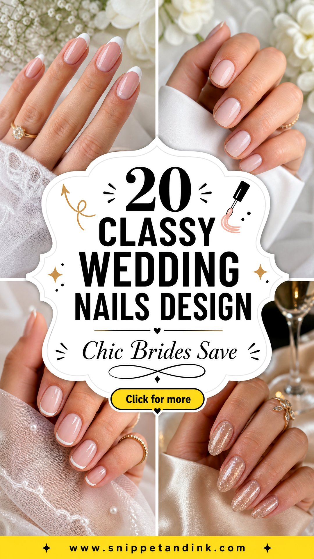20 Classy Wedding Nails Design for Chic Brides to Save - 20 Classy Wedding Nails Design for Chic Brides to Save