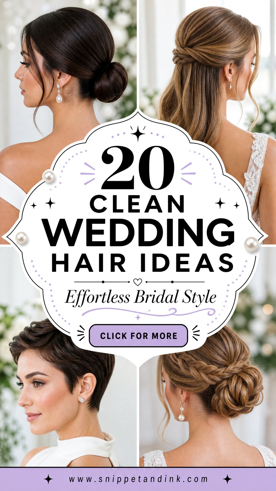 20 Clean Wedding Hair Ideas for Effortless Bridal Style - 20 Clean Wedding Hair Ideas for Effortless Bridal Style