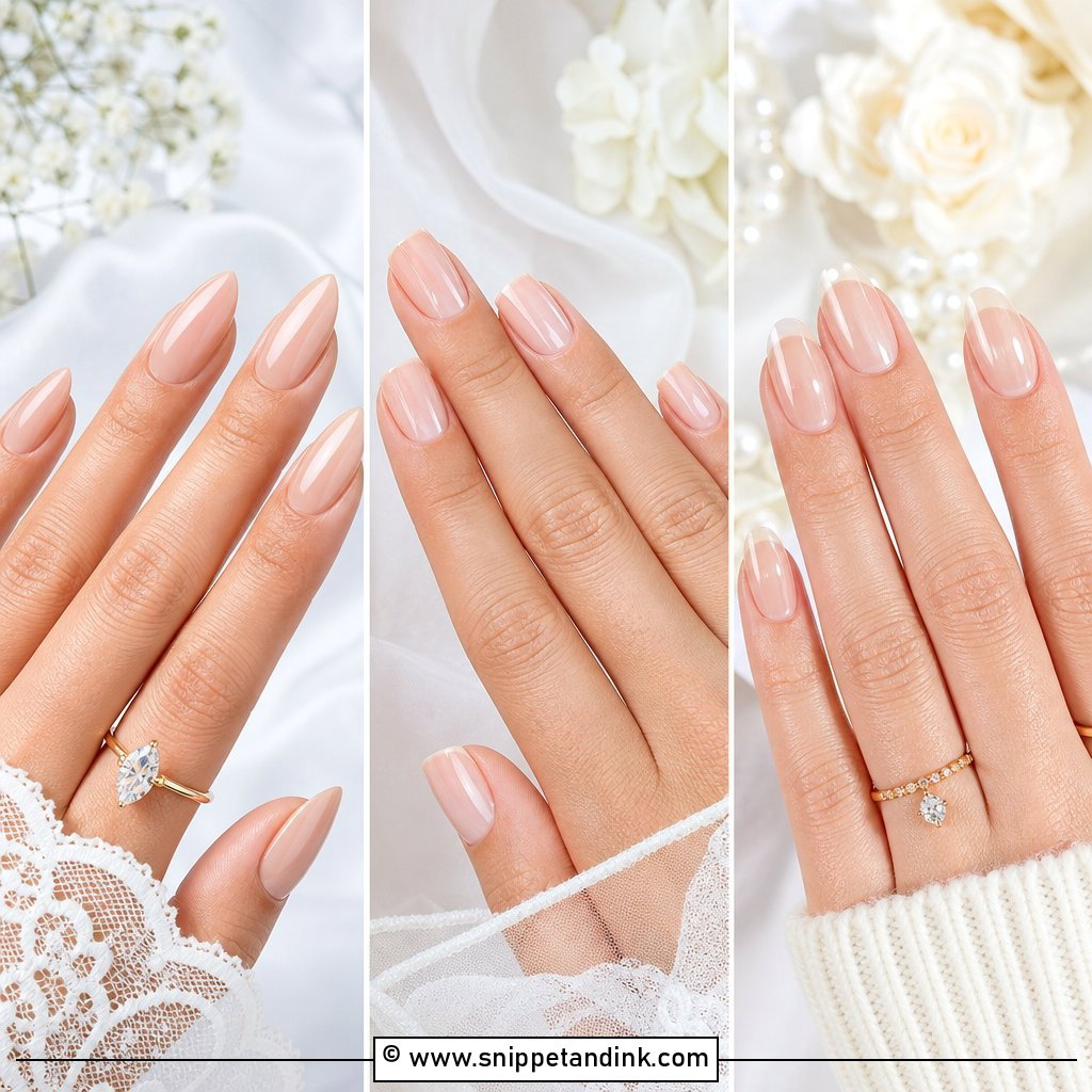 20 Clean Wedding Nails for Soft Minimalist Bridal Elegance