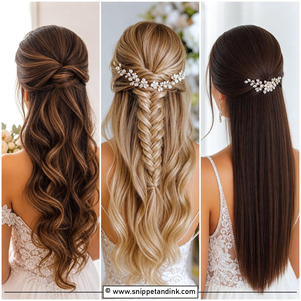 20 Clip in Hair Extensions Styles Half-Up Down Wedding Hairstyles