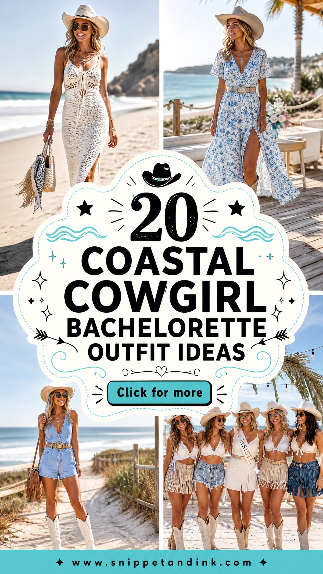 20 Coastal Cowgirl Bachelorette Outfit Ideas for Seaside Brides - 20 Coastal Cowgirl Bachelorette Outfit Ideas for Seaside Brides