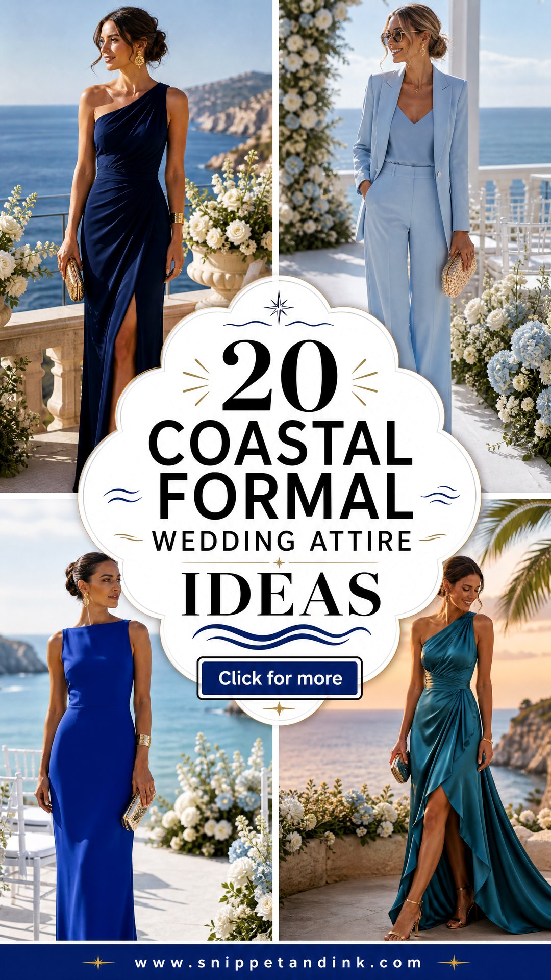 20 Coastal Formal Wedding Attire Ideas for Elegant Guests - 20 Coastal Formal Wedding Attire Ideas for Elegant Guests