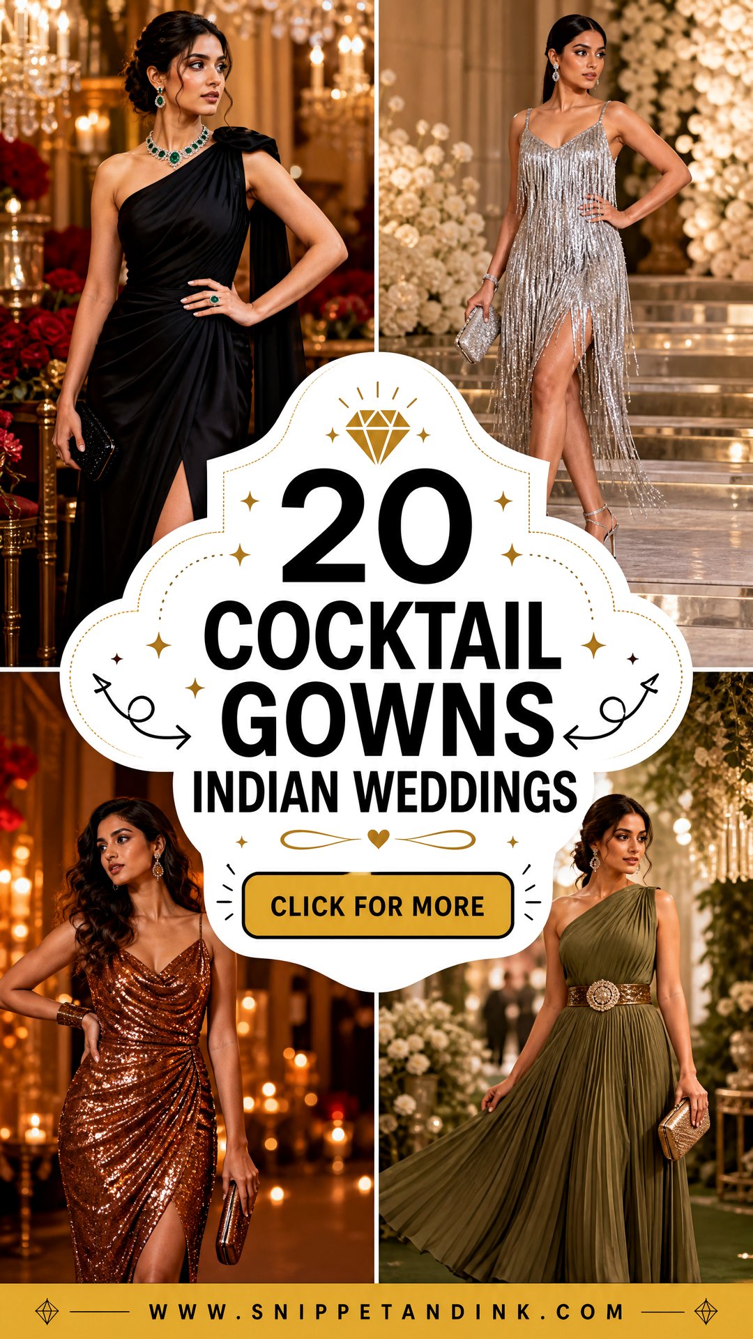 20 Cocktail Gowns Indian Weddings for Glamorous Modern Guests - 20 Cocktail Gowns Indian Weddings for Glamorous Modern Guests