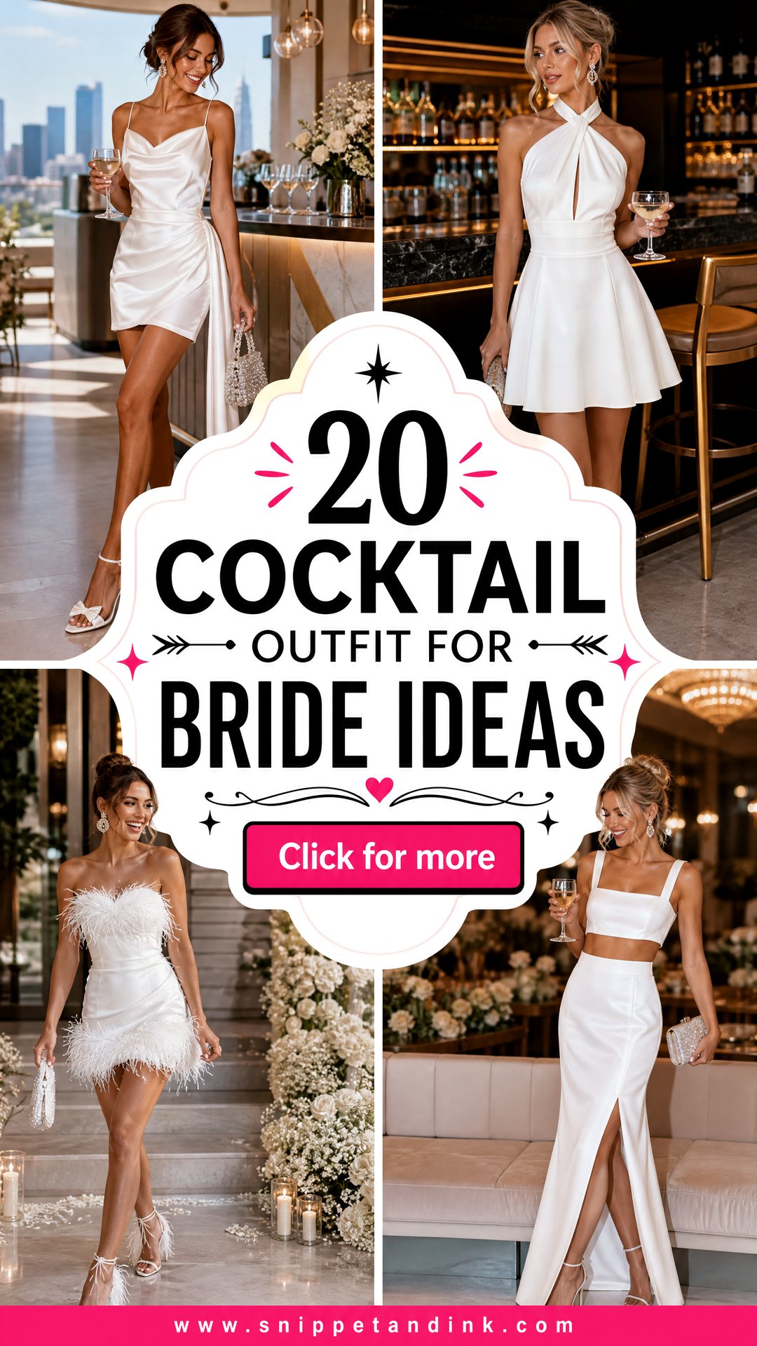 20 Cocktail Outfit for Bride Ideas for Chic Wedding Events - 20 Cocktail Outfit for Bride Ideas for Chic Wedding Events