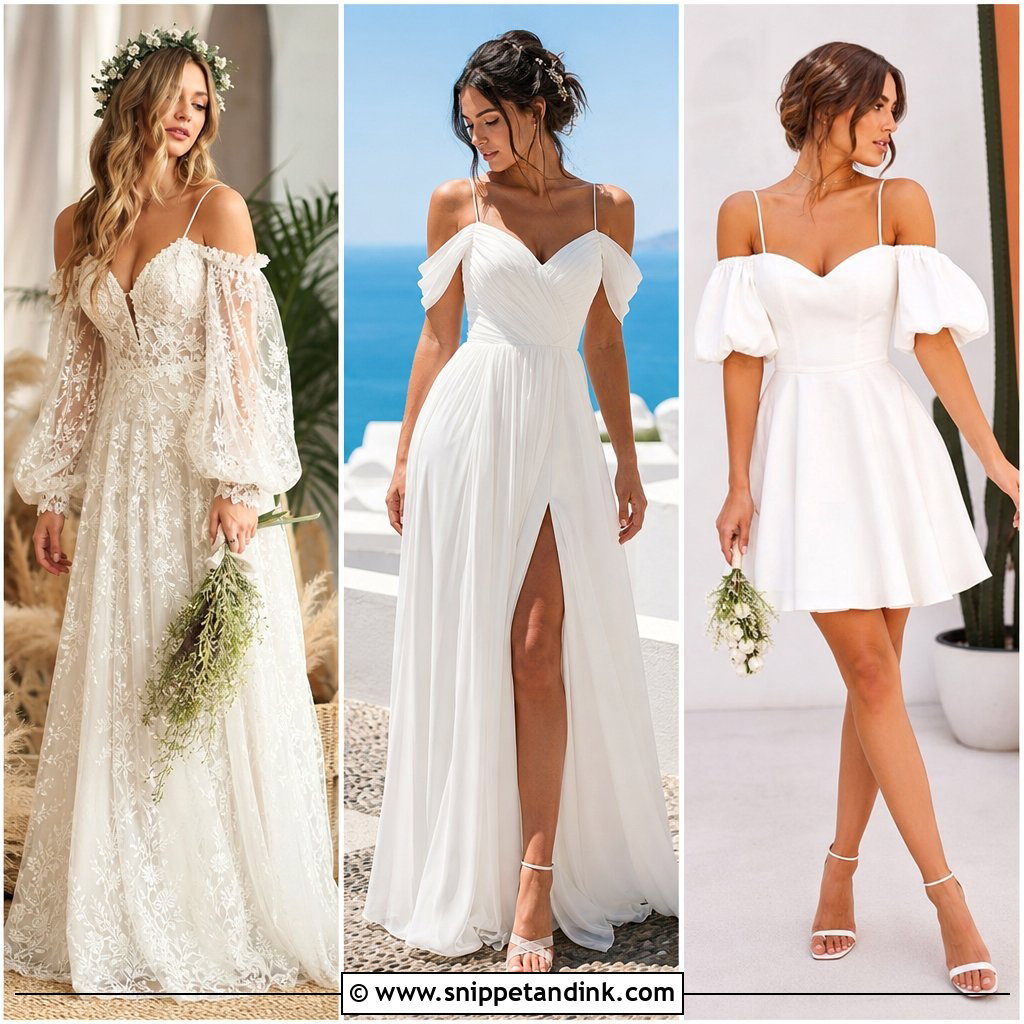 20 Cold Shoulder Wedding Dress Ideas for Romantic Brides