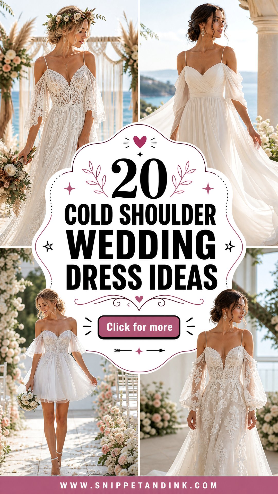20 Cold Shoulder Wedding Dress Ideas for Romantic Brides - 20 Cold Shoulder Wedding Dress Ideas for Romantic Brides