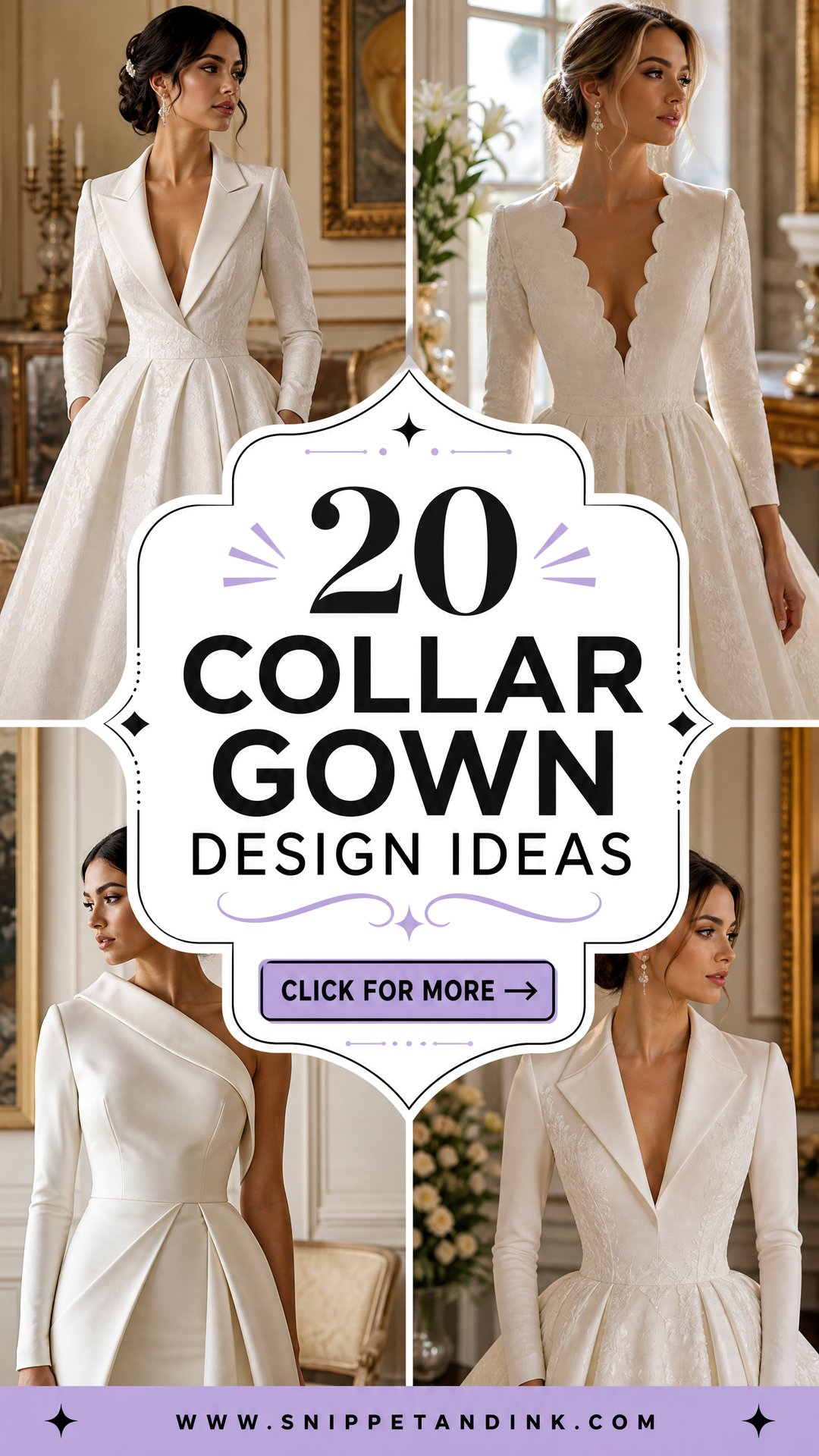 20 Collar Gown Design Ideas for a Sophisticated Bridal Look - 20 Collar Gown Design Ideas for a Sophisticated Bridal Look