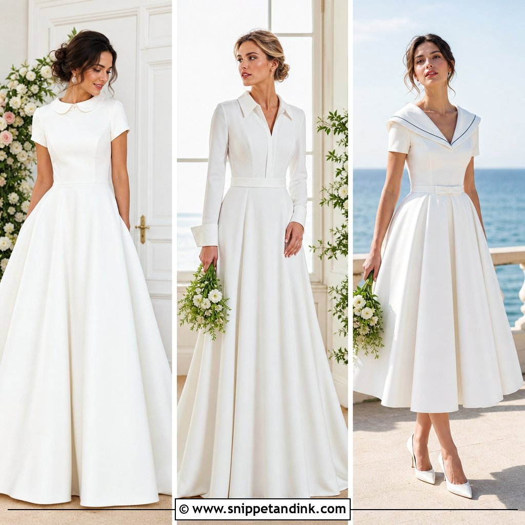 20 Collar Wedding Dress Ideas for Timeless, Elegant Brides