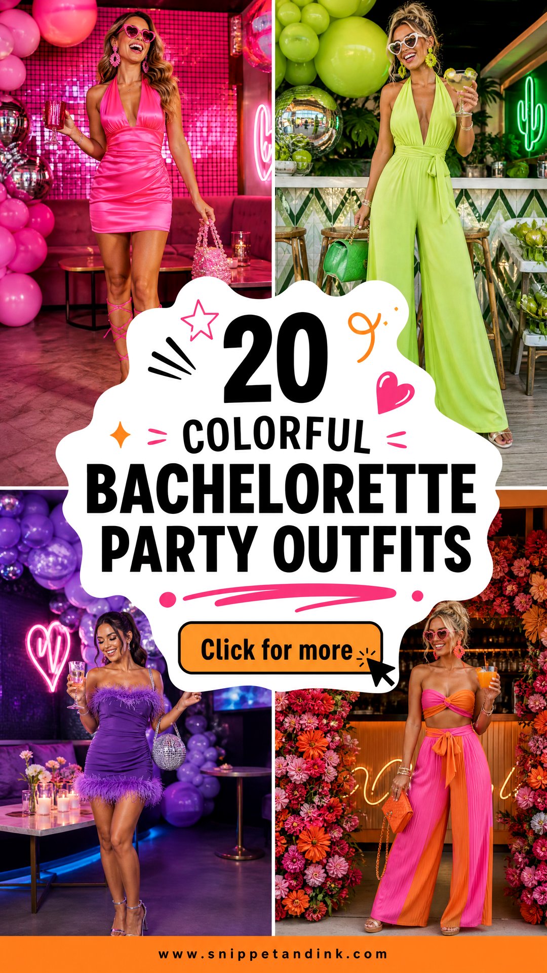 20 Colorful Bachelorette Party Outfits for a Vibrant Bash - 20 Colorful Bachelorette Party Outfits for a Vibrant Bash