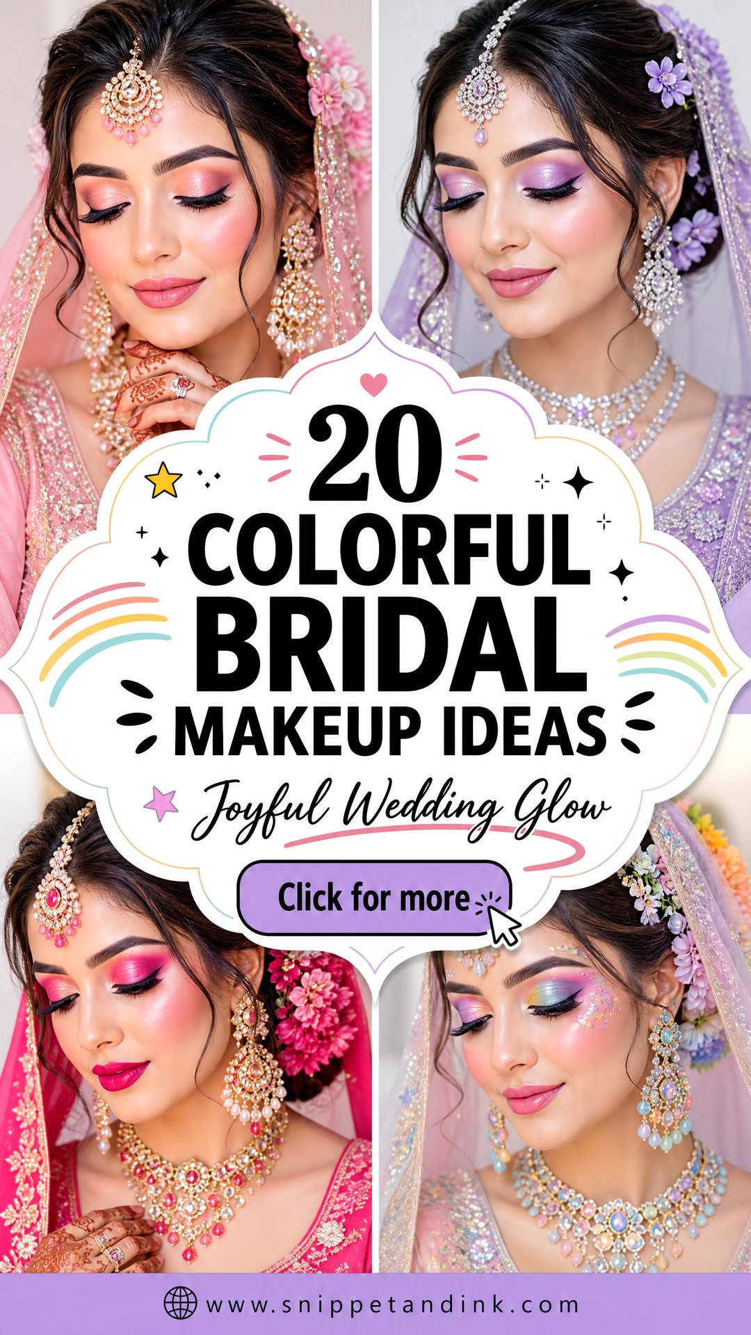 20 Colorful Bridal Makeup Ideas for a Joyful Wedding Glow - 20 Colorful Bridal Makeup Ideas for a Joyful Wedding Glow