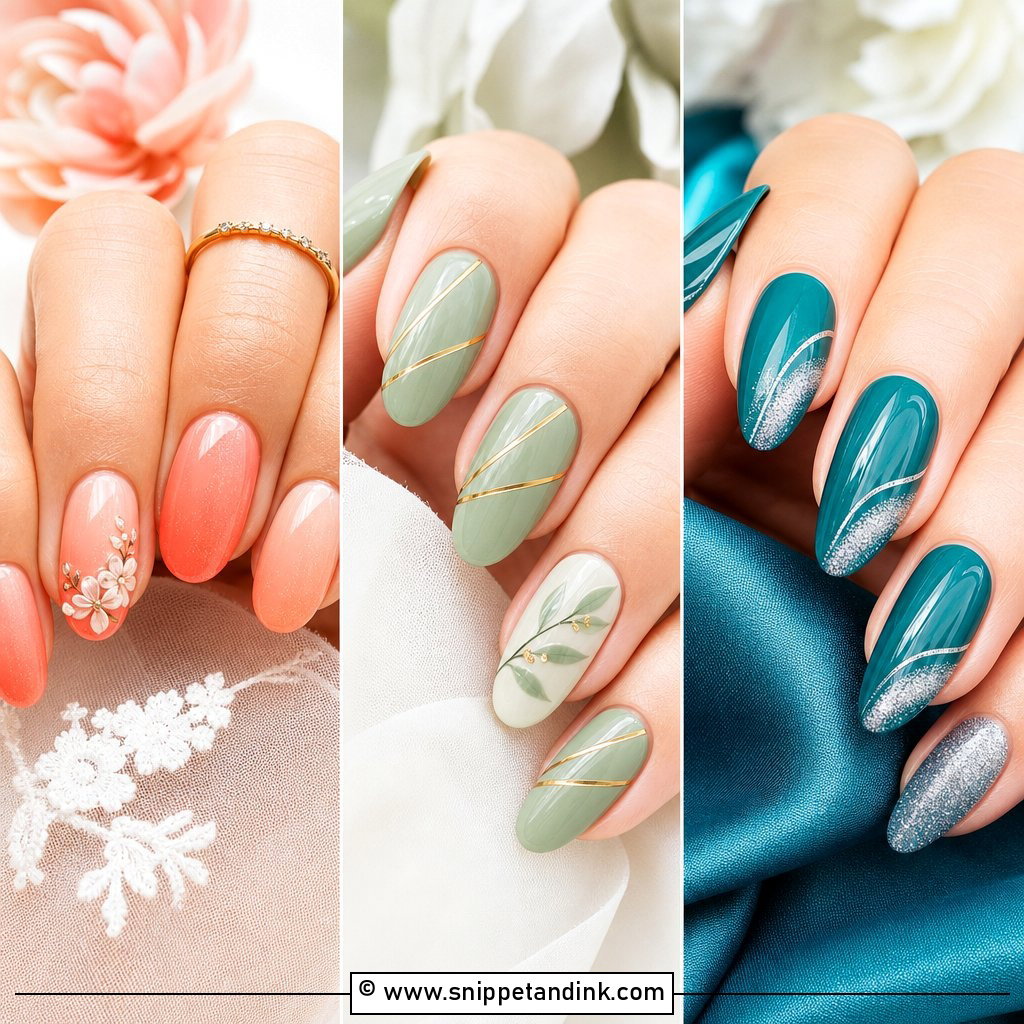 20 Colorful Wedding Nails for Bold Joyful Bridal Style