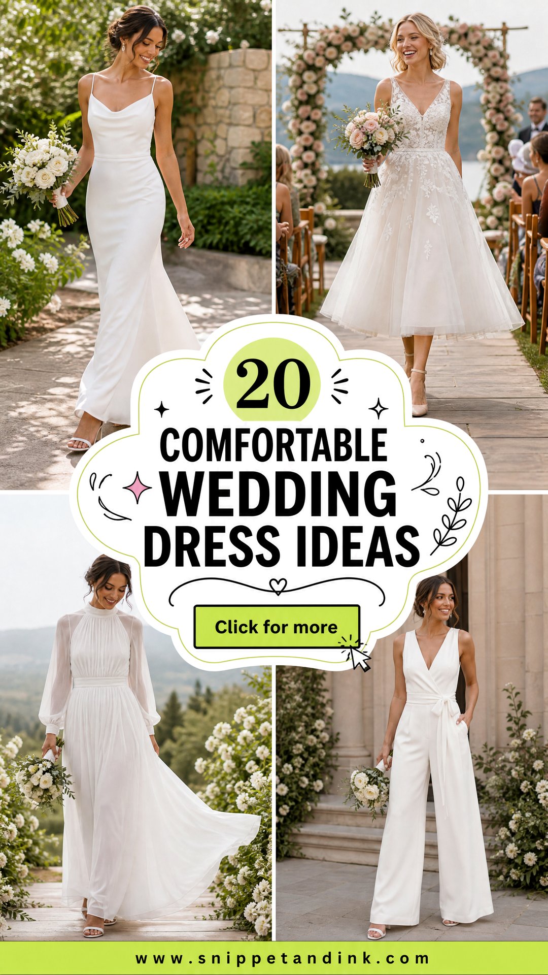 20 Comfortable Wedding Dress Ideas for All-Day Bridal Ease - 20 Comfortable Wedding Dress Ideas for All-Day Bridal Ease
