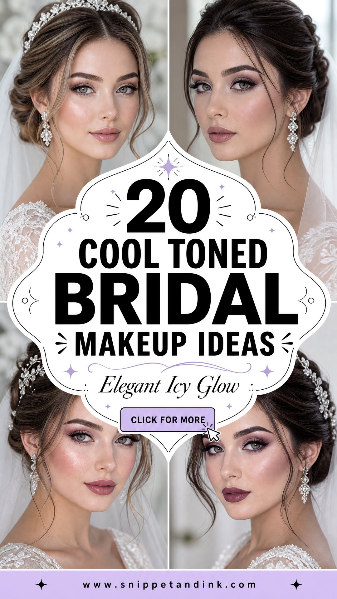 20 Cool Toned Bridal Makeup Ideas for Elegant Icy Glam - 20 Cool Toned Bridal Makeup Ideas for Elegant Icy Glam