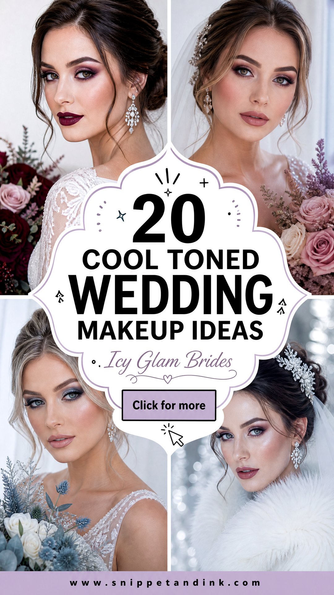 20 Cool Toned Wedding Makeup Ideas for Icy Glam Brides - 20 Cool Toned Wedding Makeup Ideas for Icy Glam Brides