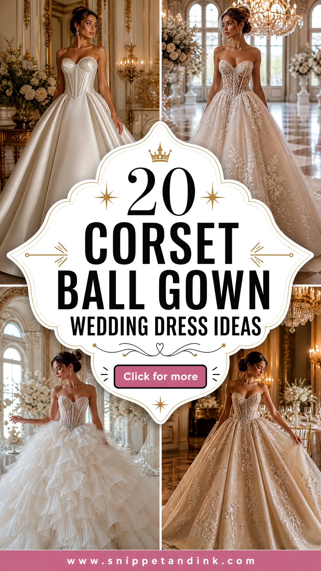 20 Corset Ball Gown Wedding Dress Ideas for Regal Bridal Style - 20 Corset Ball Gown Wedding Dress Ideas for Regal Bridal Style