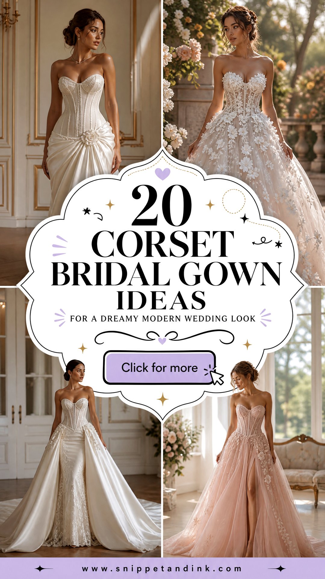 20 Corset Bridal Gown Ideas for a Dreamy Modern Wedding Look - 20 Corset Bridal Gown Ideas for a Dreamy Modern Wedding Look